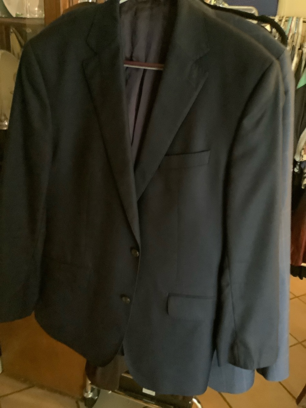 Jack Victor 1913 Luxury Collection Men's Navy Two-Button Blazer sz 44R